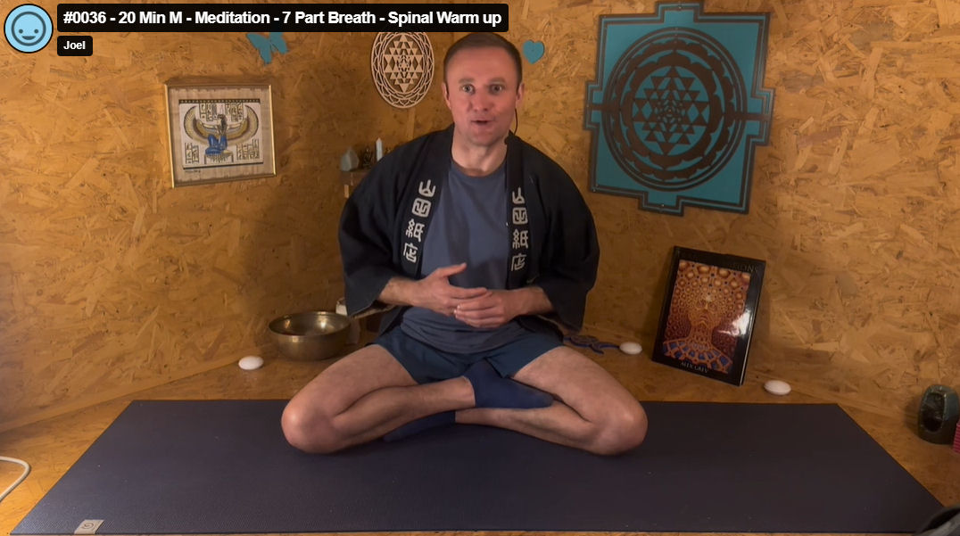 0036 – 20 Min M – Meditation – 7 Part Breath – Spinal Warm up