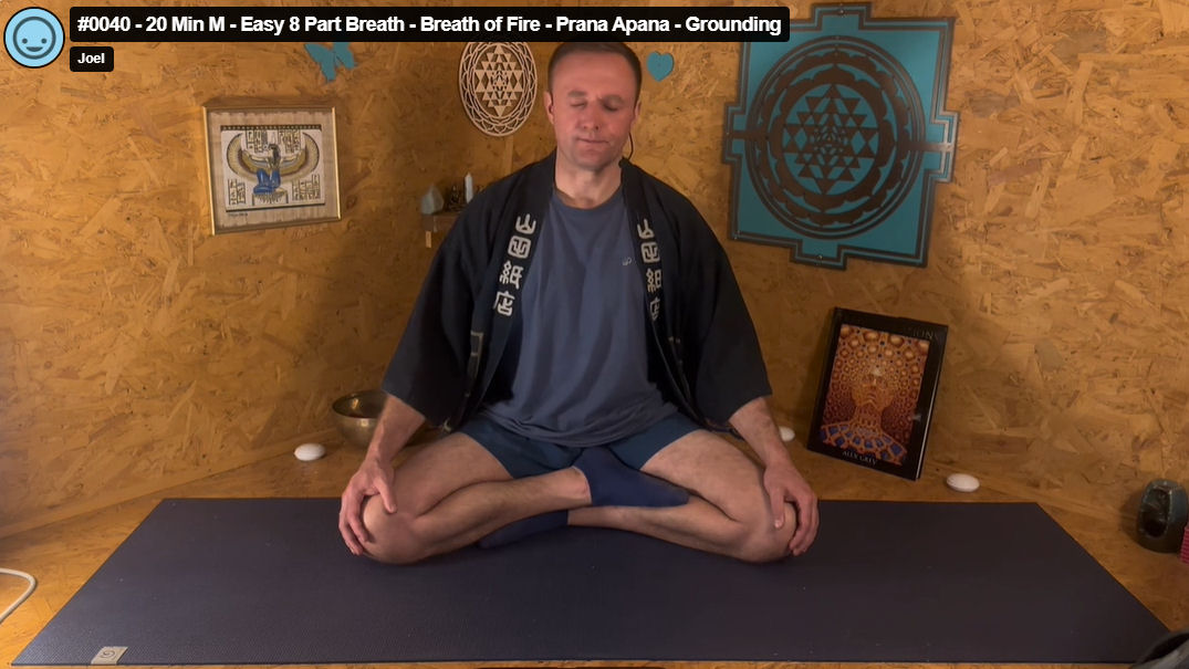0040 – 20 Min M – Easy 8 Part Breath – Breath of Fire – Prana Apana – Grounding